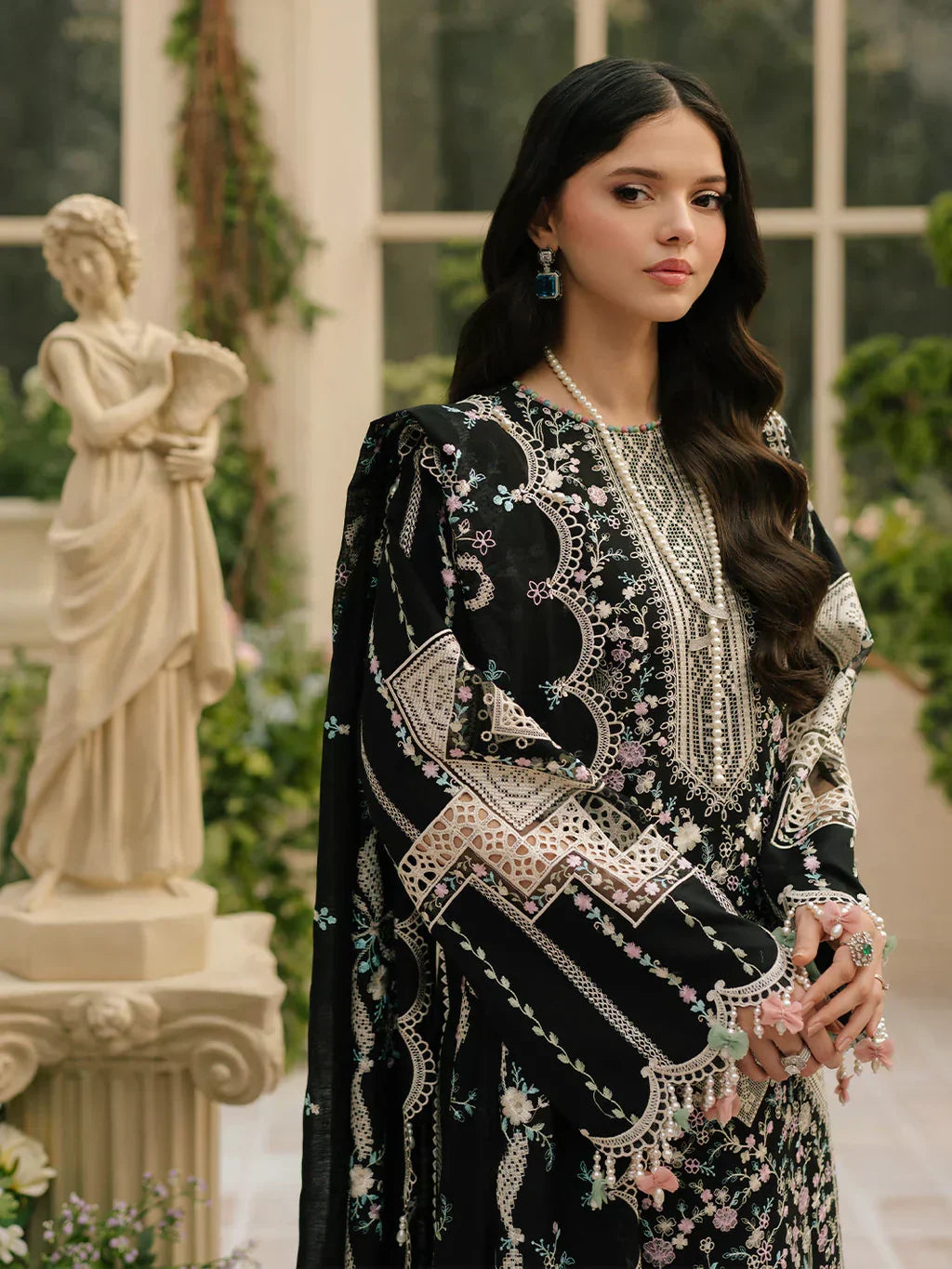 Bin Ilyaas Premium Luxury Lawn Unstitched 3-Piece Heavy Embroidered  suit