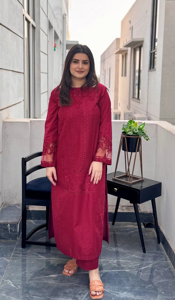 Sf 390 lawn  chikankari
