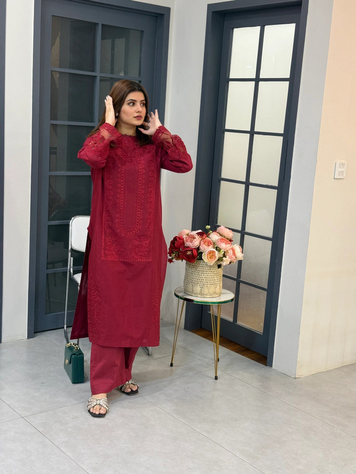 Sf 390 lawn  chikankari