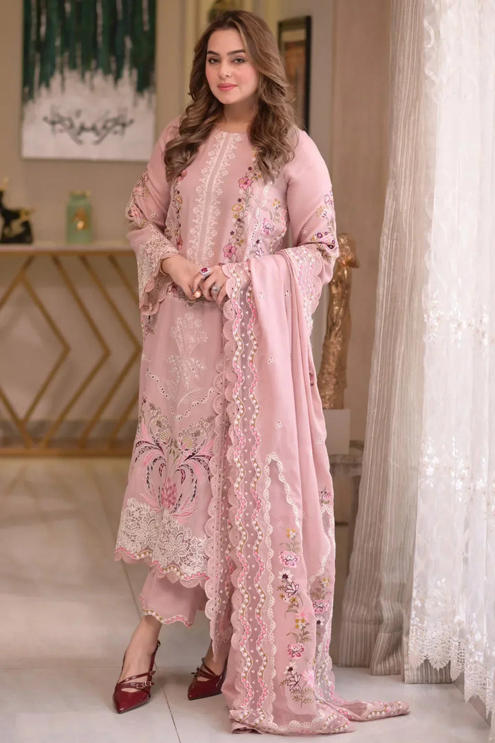 Aneelas Premium Luxury Lawn Unstitched 3-Piece Heavy Embroidered Suit