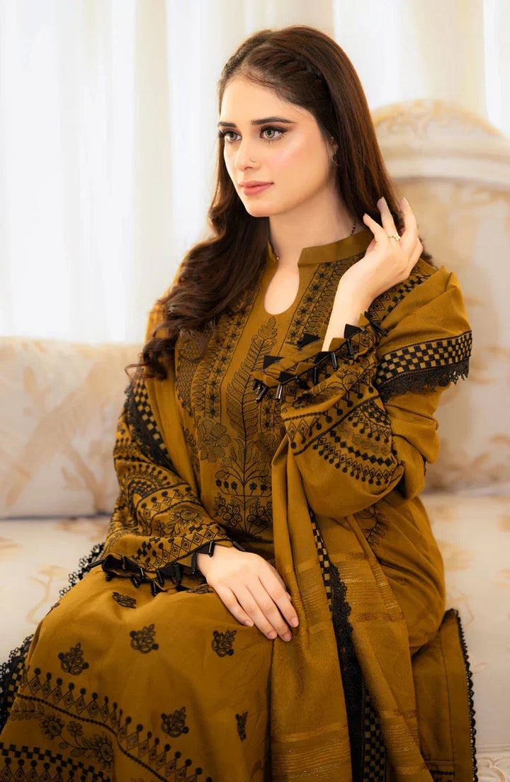 Libaas Premium Luxury Lawn Unstitched 3-Piece Heavy Embroidered Suit