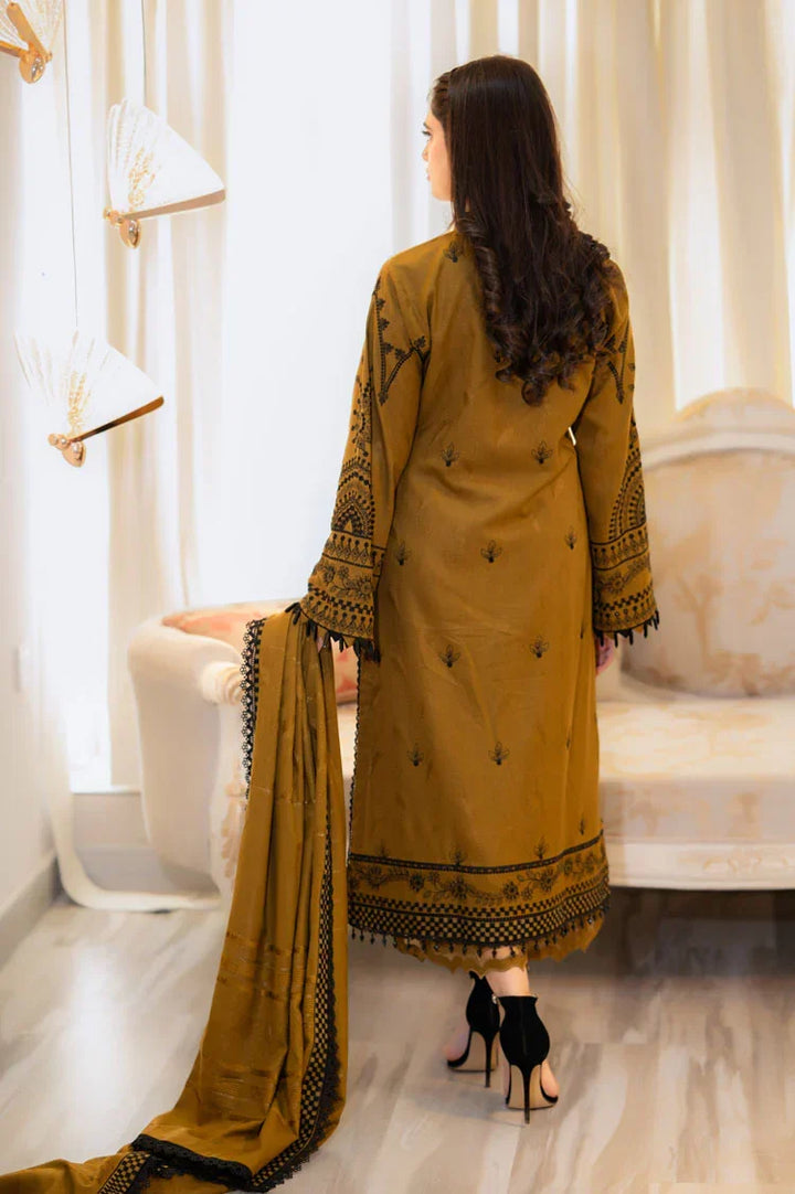 Libaas Premium Luxury Lawn Unstitched 3-Piece Heavy Embroidered Suit
