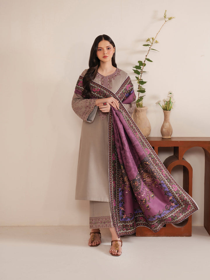 Garnet Premium Luxury Lawn Unstitched 3-Piece Heavy Embroidered Suit