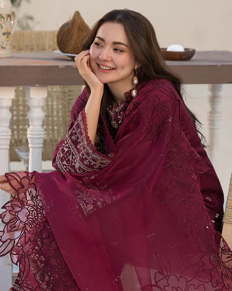 Allys Premium Luxury Lawn Unstitched 3-Piece Heavy Embroidered Suit