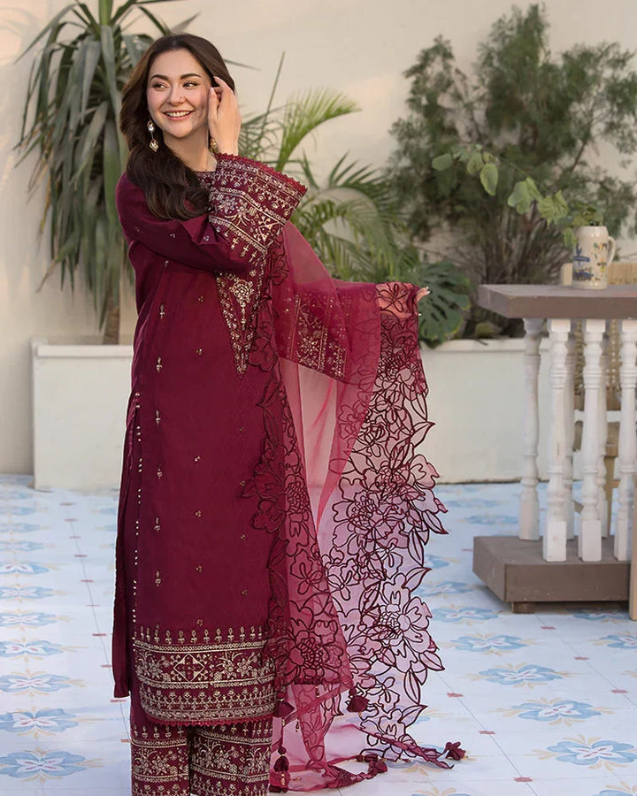 Allys Premium Luxury Lawn Unstitched 3-Piece Heavy Embroidered Suit