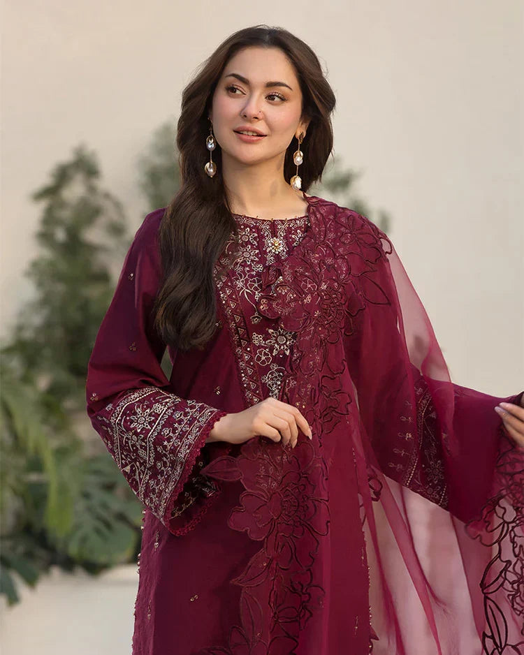 Allys Premium Luxury Lawn Unstitched 3-Piece Heavy Embroidered Suit