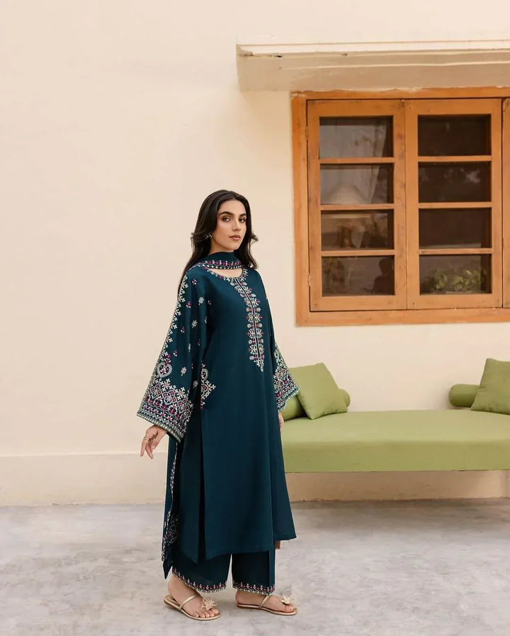 Batik Premium Luxury Lawn Unstitched 3-Piece Heavy Embroidered Suit