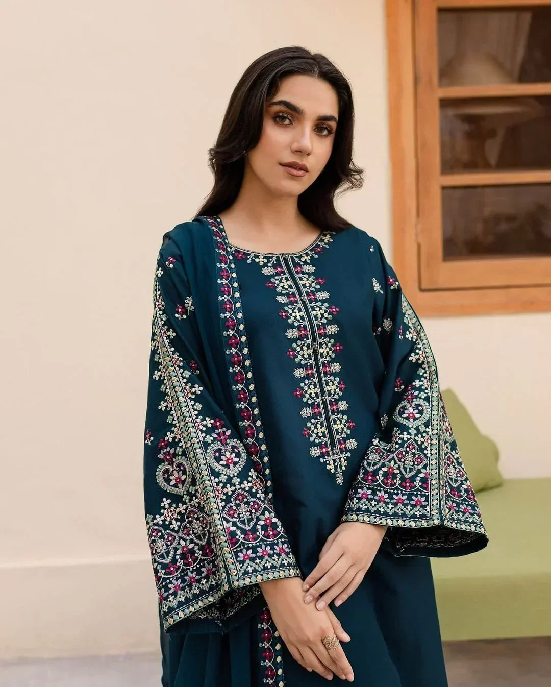 Batik Premium Luxury Lawn Unstitched 3-Piece Heavy Embroidered Suit