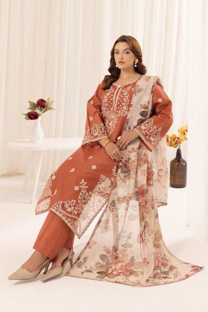 Mohagni Premium Luxury Lawn Unstitched 3-Piece Heavy Embroidered Suit
