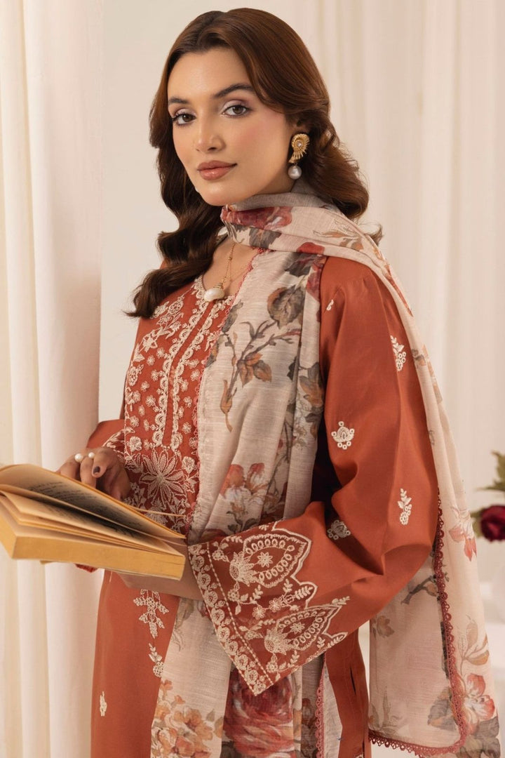 Mohagni Premium Luxury Lawn Unstitched 3-Piece Heavy Embroidered Suit