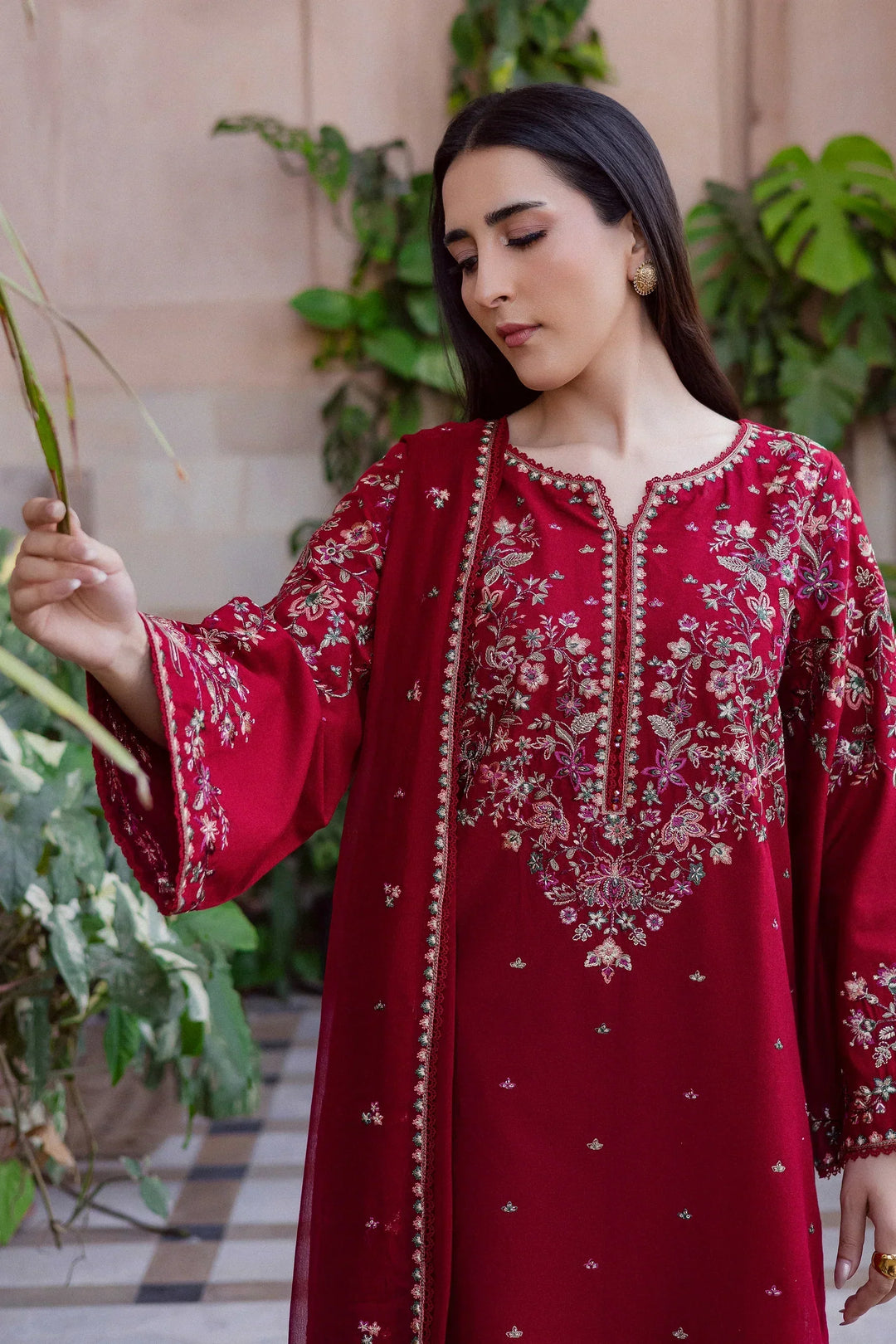 Batik Premium Luxury Lawn Unstitched 3-Piece Heavy Embroidered Suit