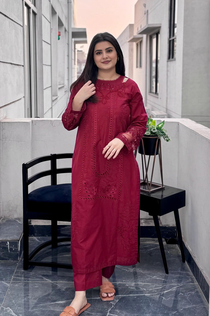 Sf 390 lawn  chikankari