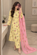 Batik Embroidered Dhanak Winter 3 Piece Dress